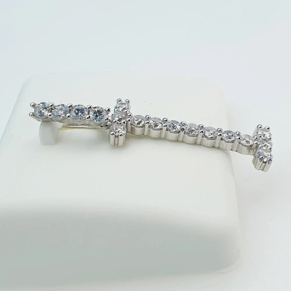 "925 Sterling Silver Cubic Zirconia Initial Pendant, UU1P6A6175 - Picture 8 of 10